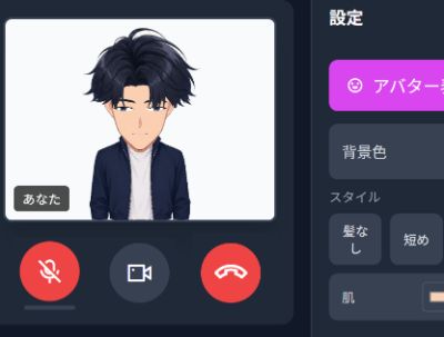 ビデオ会議で使う2Dアニメキャラ作成と顔認識